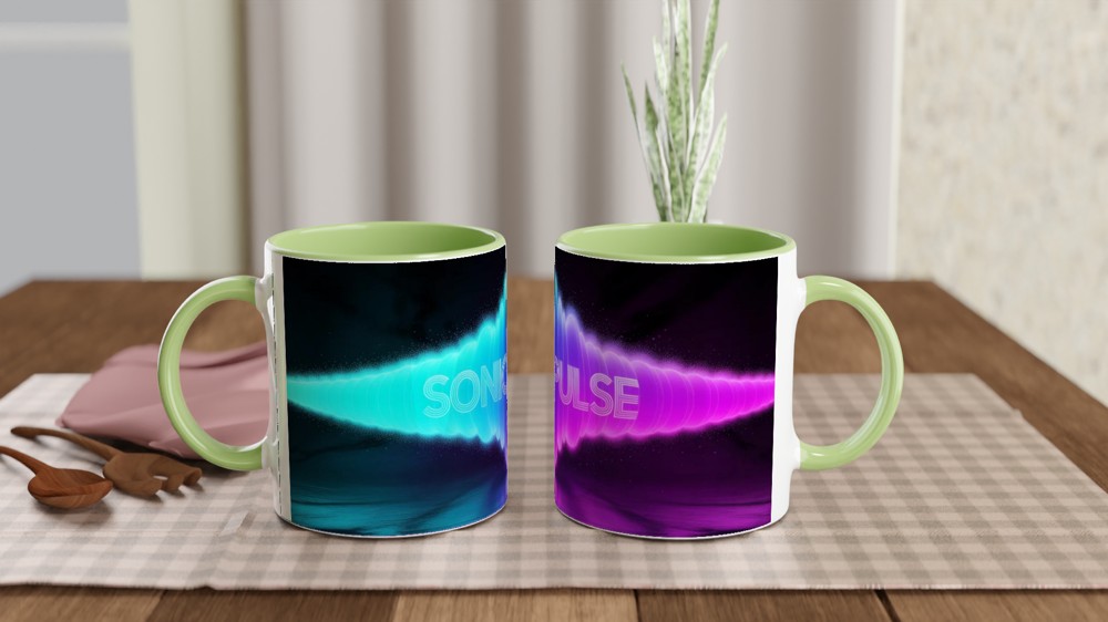 K-Pop Soundwave Mug | Sonic Pulse Neon Design | Music Lover Gift | Birthday Present for Best Friend — view 5
