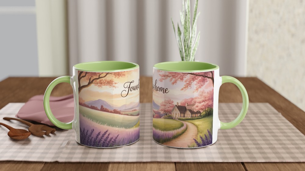 Found My Home Mug | Romantic Anniversary Gift | Valentine's Day Present for Couples | Warm Wrap Around Design Mug — view 5