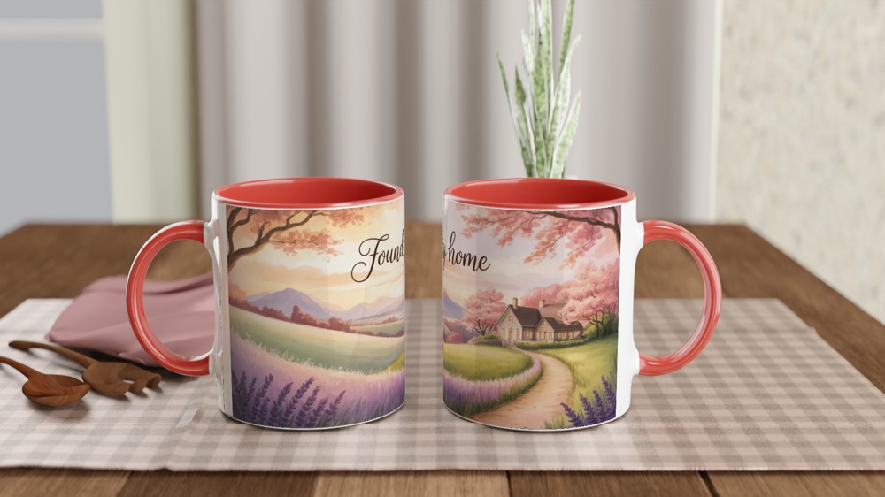 Found My Home Mug | Romantic Anniversary Gift | Valentine's Day Present for Couples | Warm Wrap Around Design Mug — view 7