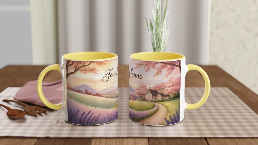 Found My Home Mug | Romantic Anniversary Gift | Valentine's Day Present for Couples | Warm Wrap Around Design Mug — view 8