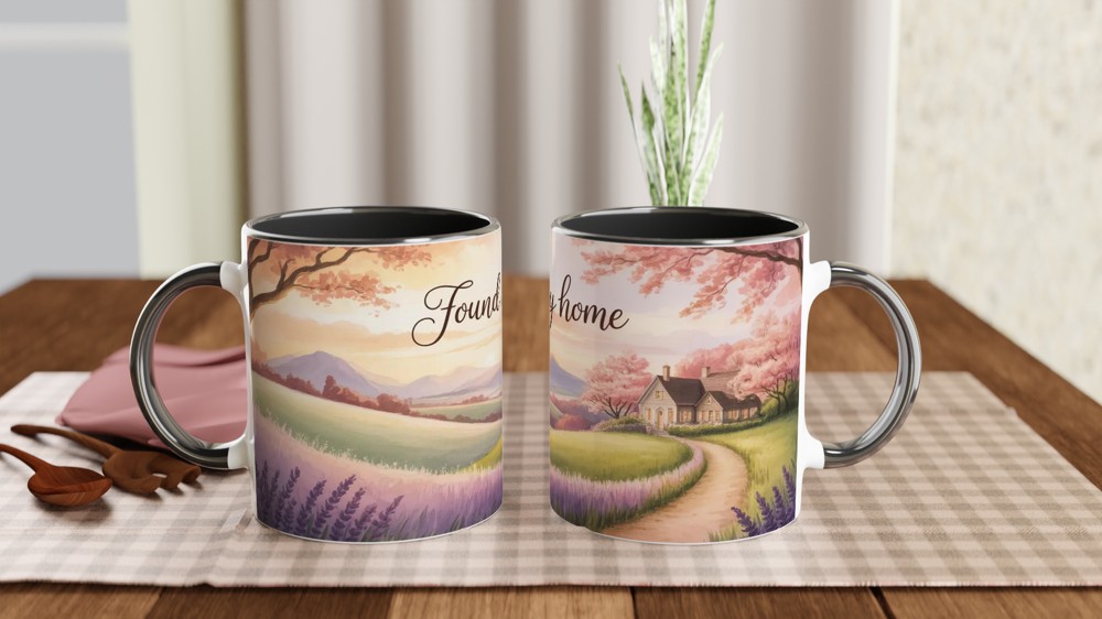 Found My Home Mug | Romantic Anniversary Gift | Valentine's Day Present for Couples | Warm Wrap Around Design Mug — view 9