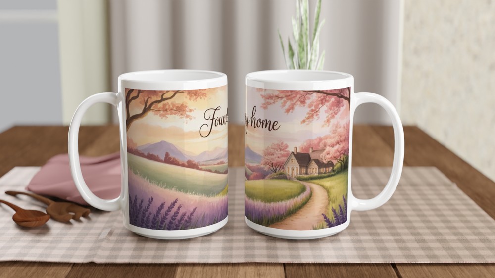 Found My Home Mug | Romantic Anniversary Gift | Valentine's Day Present for Couples | Warm Wrap Around Design Mug — view 2