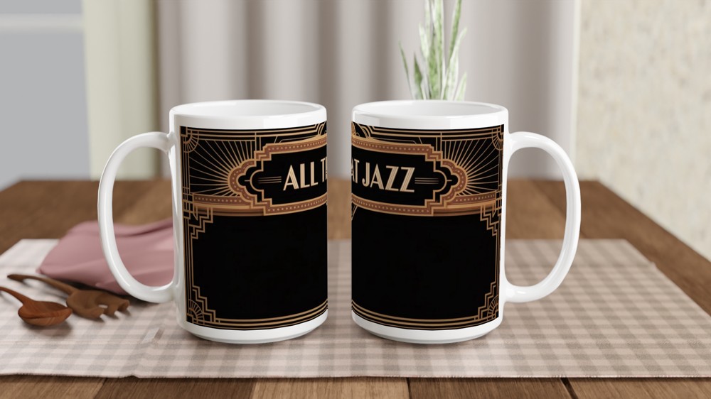 Chicago Mug | 'All That Jazz' Quote | Musical Theatre Gift | Art Deco Theatre Lover Present — view 2