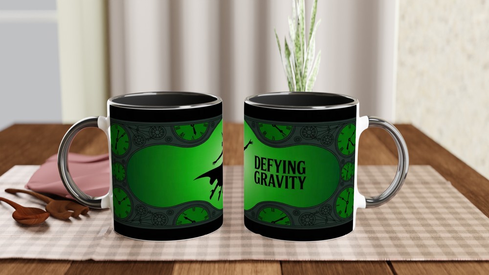 Wicked Defying Gravity Mug | Elphaba Silhouette Theatre Gift | Musical Theatre Mug for Her | West End Musical Fan Present — view 9