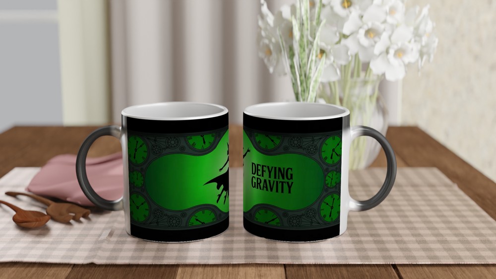 Wicked Defying Gravity Mug | Elphaba Silhouette Theatre Gift | Musical Theatre Mug for Her | West End Musical Fan Present — view 3
