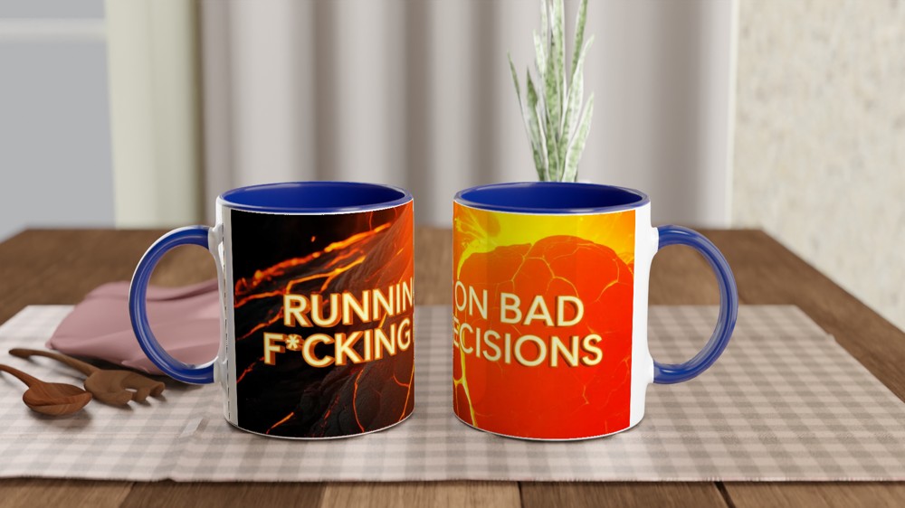 Bad Decisions Mug | Funny Rude Quote Gift | Molten Lava Coffee Mug for Best Friend | Birthday Present for Him or Her — view 4