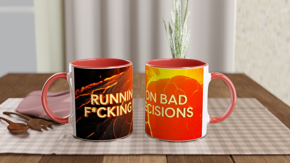 Bad Decisions Mug | Funny Rude Quote Gift | Molten Lava Coffee Mug for Best Friend | Birthday Present for Him or Her — view 7