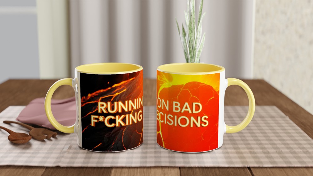 Bad Decisions Mug | Funny Rude Quote Gift | Molten Lava Coffee Mug for Best Friend | Birthday Present for Him or Her — view 8