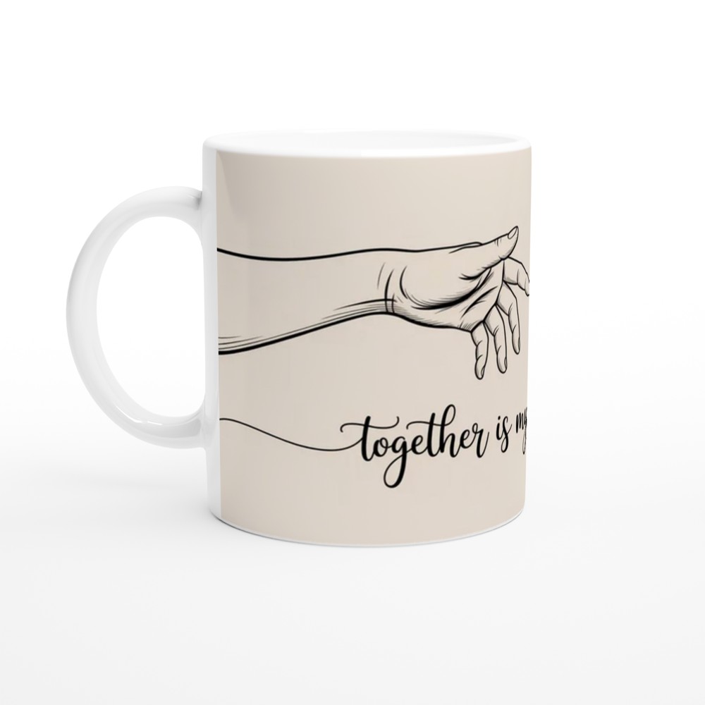 Together Is My Favourite Place Mug | Romantic Couple Gift | Minimalist Line Art Anniversary Present | Valentine Mug for Him or Her — view 10