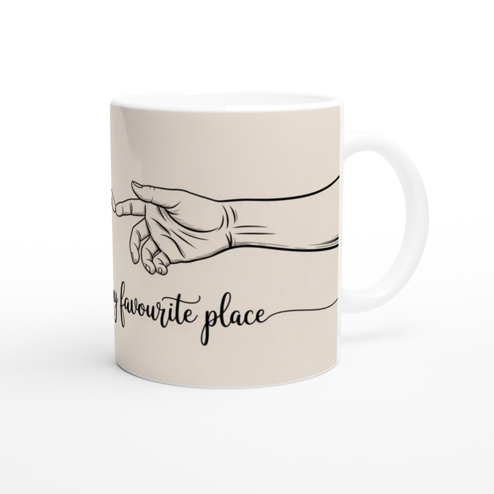 Together Is My Favourite Place Mug | Romantic Couple Gift | Minimalist Line Art Anniversary Present | Valentine Mug for Him or Her — view 12