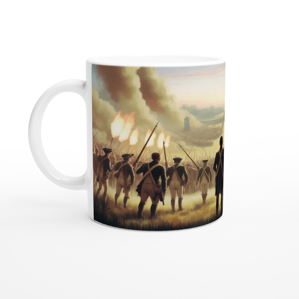 American Revolutionary War Battle Scene Panoramic Mug — view 10
