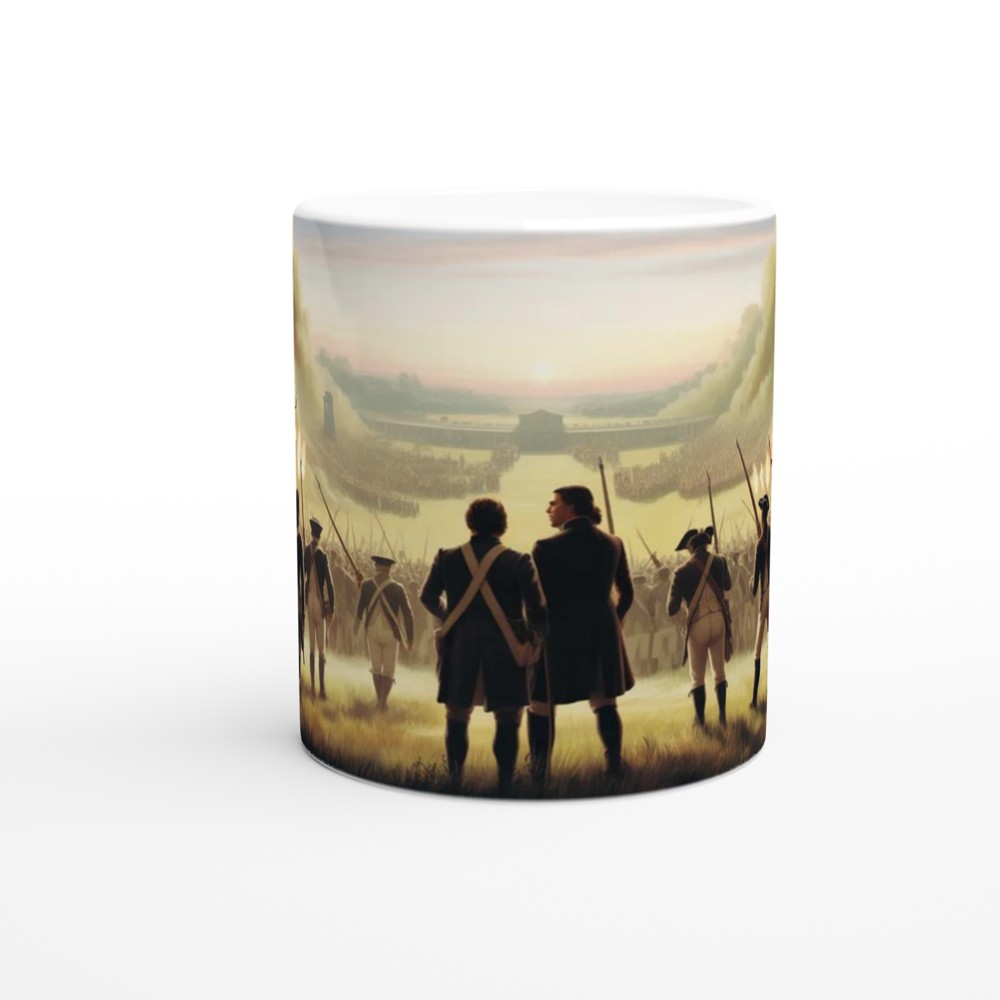 American Revolutionary War Battle Scene Panoramic Mug — view 11