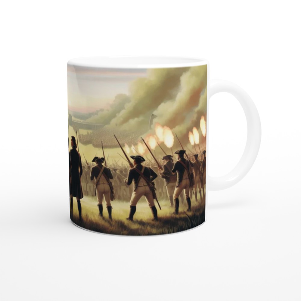 American Revolutionary War Battle Scene Panoramic Mug — view 12