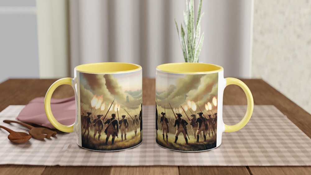 American Revolutionary War Battle Scene Panoramic Mug — view 8