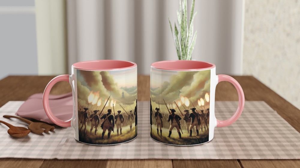 American Revolutionary War Battle Scene Panoramic Mug — view 6