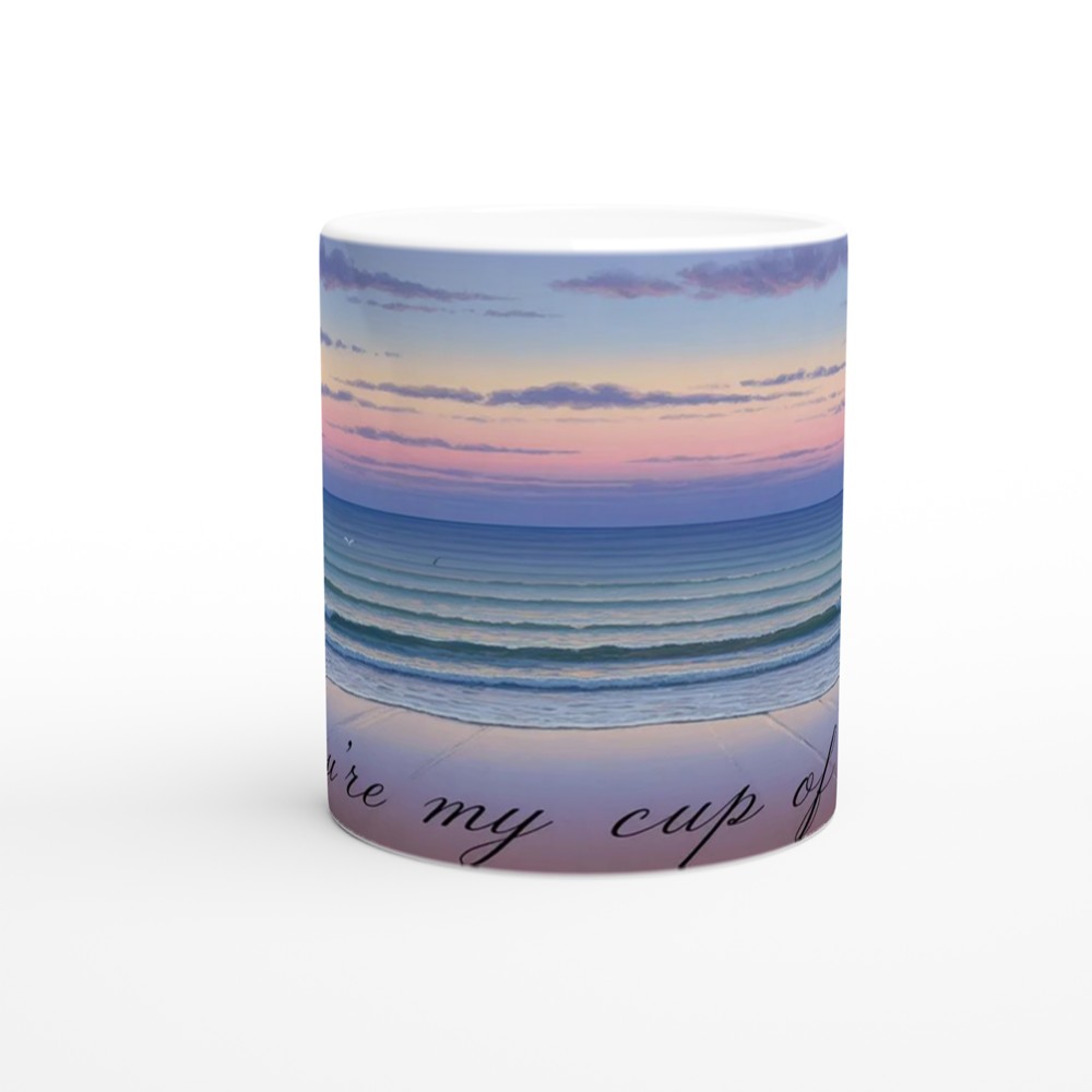 You're My Cup of Tea Mug | Romantic Coastal Dusk Gift | Anniversary and Valentine's Present for Couples | Cute Tea Lover Mug — view 11