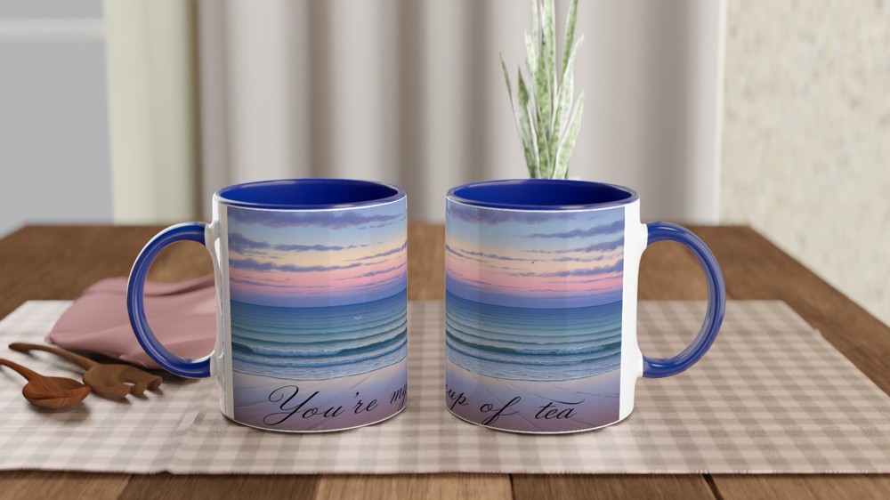 You're My Cup of Tea Mug | Romantic Coastal Dusk Gift | Anniversary and Valentine's Present for Couples | Cute Tea Lover Mug — view 4