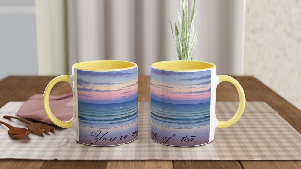 You're My Cup of Tea Mug | Romantic Coastal Dusk Gift | Anniversary and Valentine's Present for Couples | Cute Tea Lover Mug — view 8