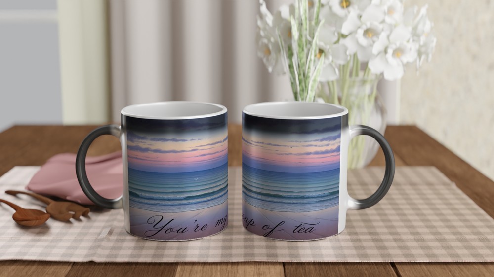 You're My Cup of Tea Mug | Romantic Coastal Dusk Gift | Anniversary and Valentine's Present for Couples | Cute Tea Lover Mug — view 3