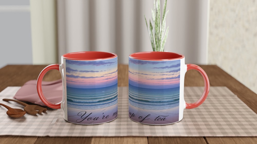 You're My Cup of Tea Mug | Romantic Coastal Dusk Gift | Anniversary and Valentine's Present for Couples | Cute Tea Lover Mug — view 7