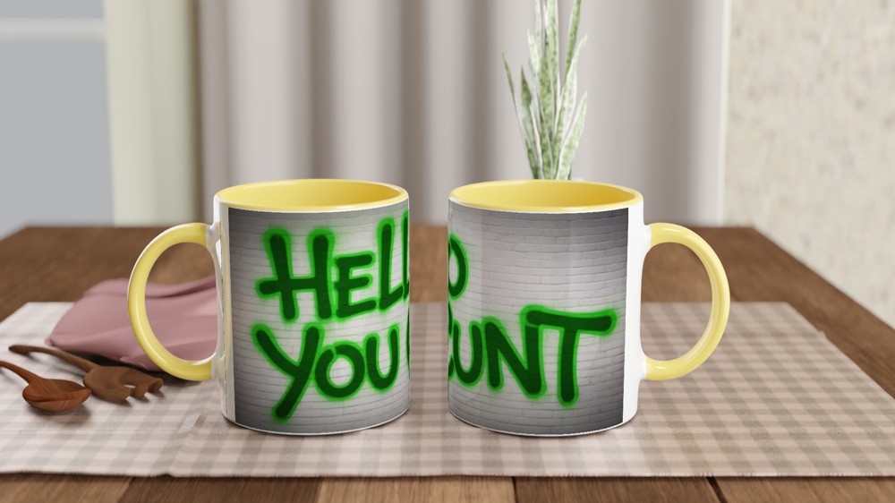 Hello You C*nt Graffiti Style Funny Rude Mug — view 8