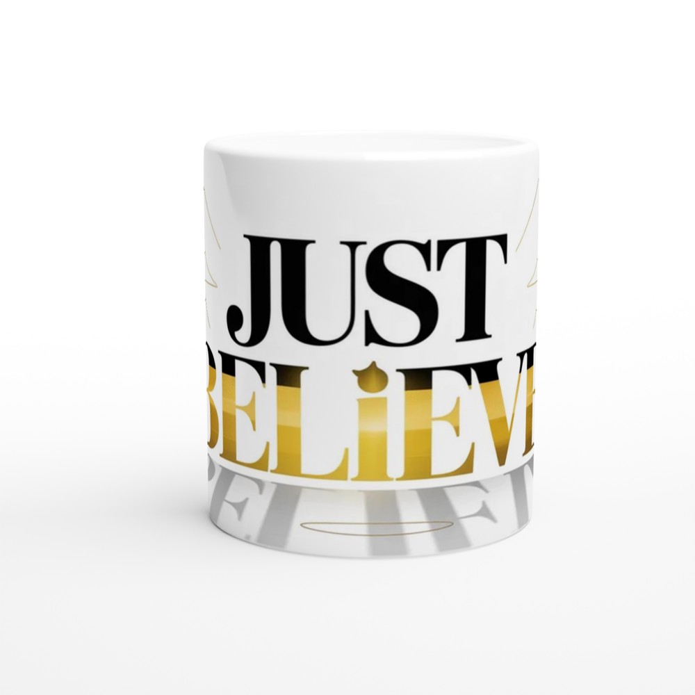 Just Believe Mug | Inspirational Typography Gift | Positivity Gift for Her | Minimalist Best Friend Present — view 11