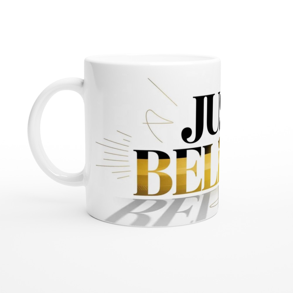 Just Believe Mug | Inspirational Typography Gift | Positivity Gift for Her | Minimalist Best Friend Present — view 10