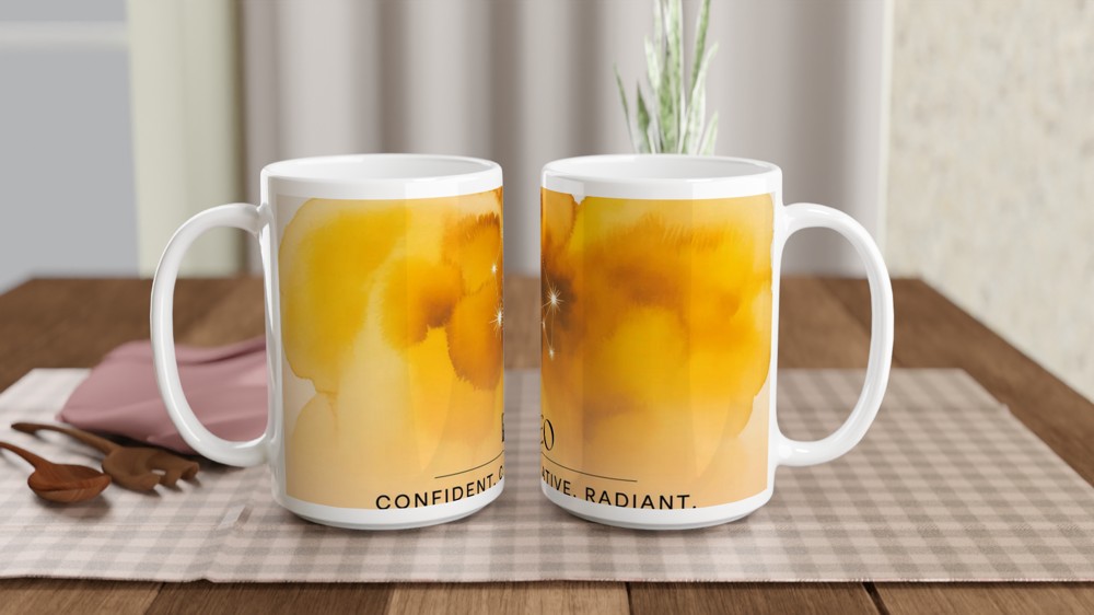 Leo Mug | Astrology Constellation Gift | Zodiac Birthday Present for Her and Him | Celestial Star Sign Mug — view 2