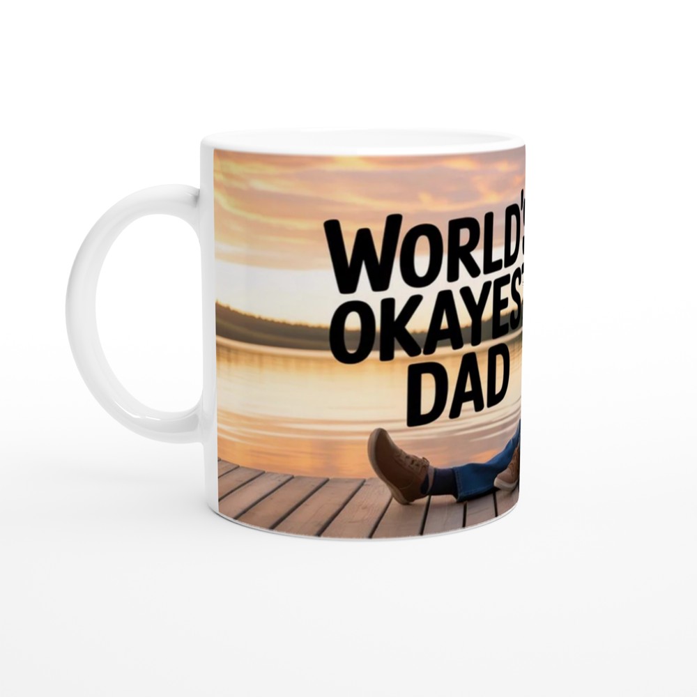 World's Okayest Dad Funny Father's Day Mug — view 10