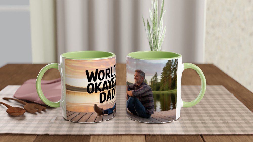 World's Okayest Dad Funny Father's Day Mug — view 5
