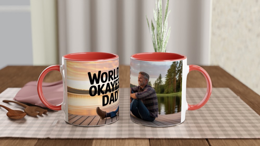 World's Okayest Dad Funny Father's Day Mug — view 7