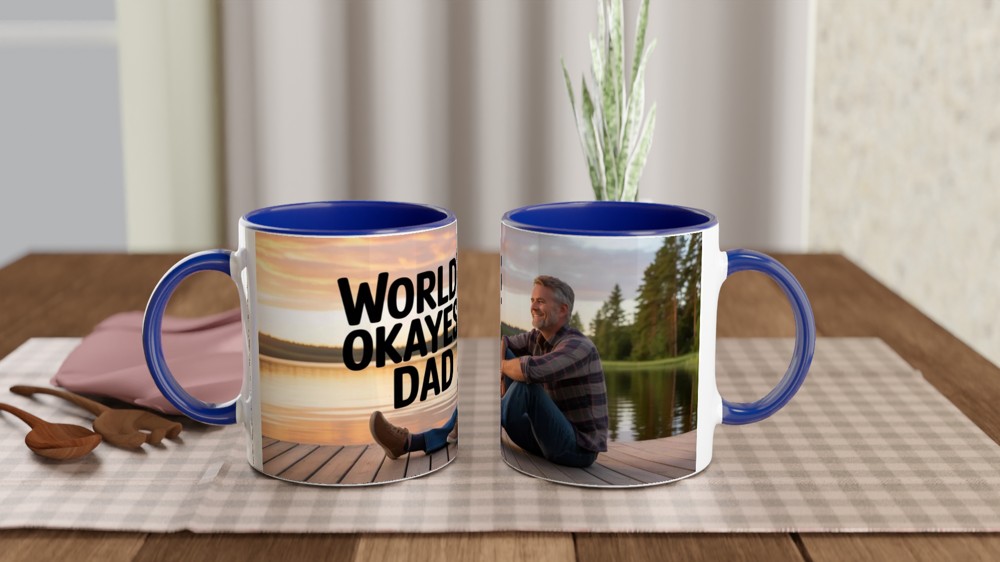 World's Okayest Dad Funny Father's Day Mug — view 4
