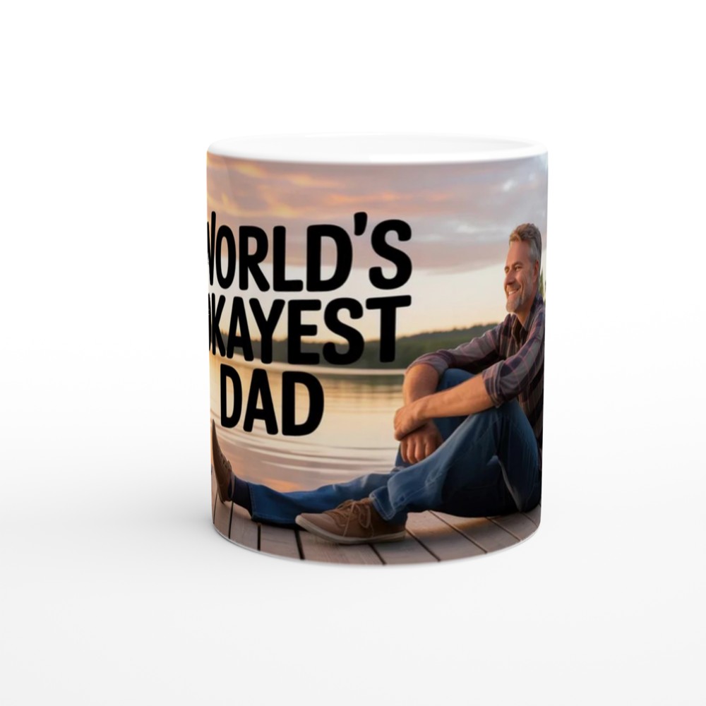 World's Okayest Dad Funny Father's Day Mug — view 11