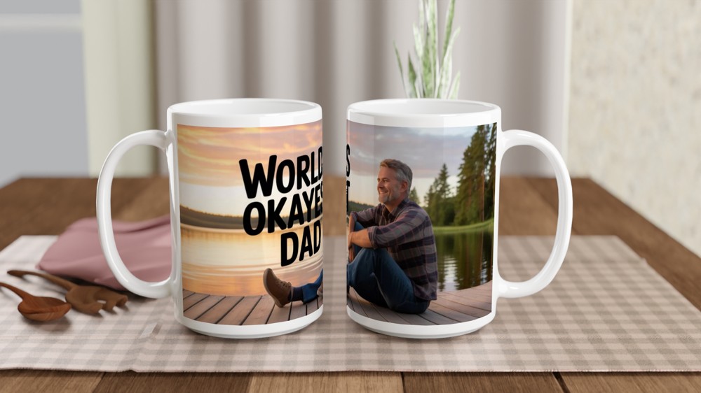 World's Okayest Dad Funny Father's Day Mug — view 2