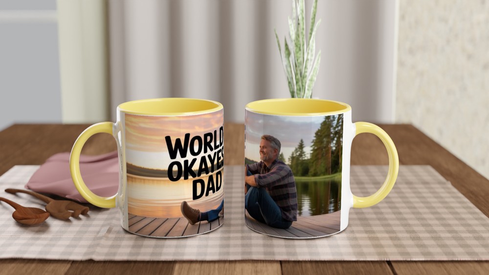 World's Okayest Dad Funny Father's Day Mug — view 8