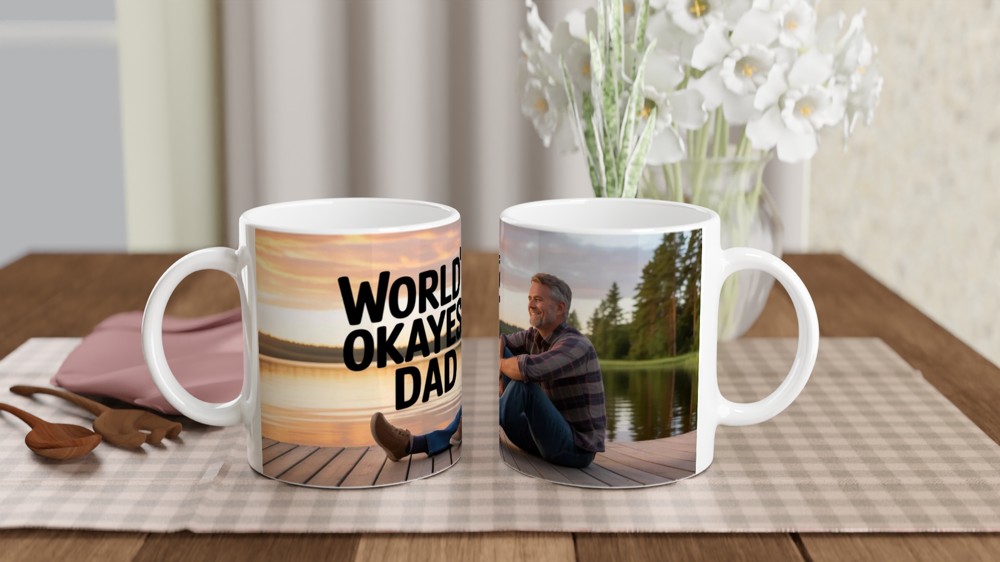 World's Okayest Dad Funny Father's Day Mug