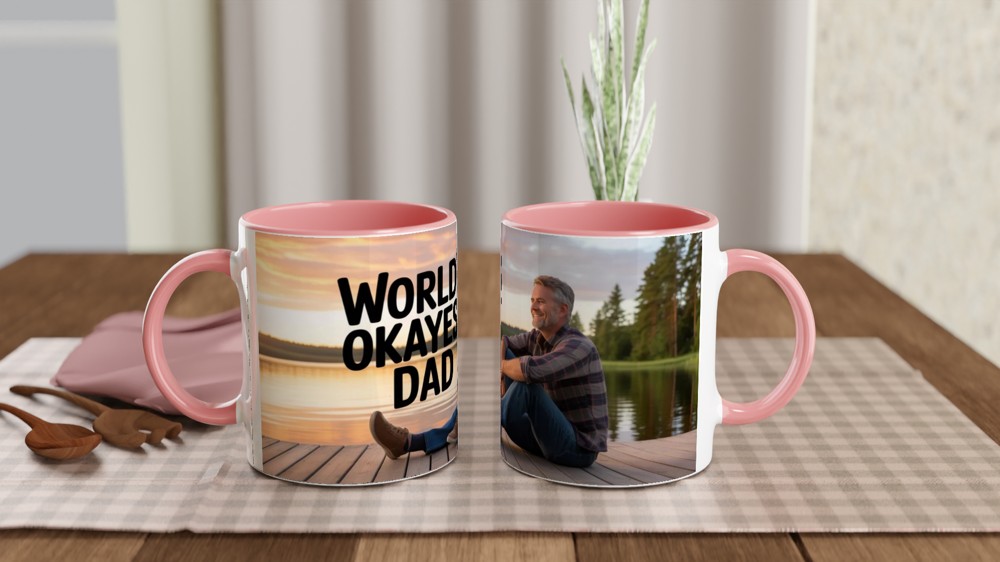 World's Okayest Dad Funny Father's Day Mug — view 6