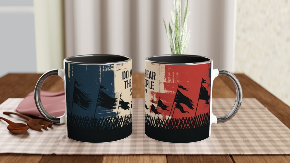 Les Miserables Mug | Do You Hear the People Sing Quote | Musical Theatre Gift | Barricade Design for Theatre Lovers — view 9
