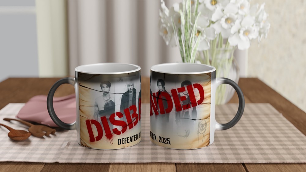 K-Pop Demon Hunters Mug | Saja Boys Wanted Poster Gift | K-Pop Fan Present | Disbanded Korean Pop Music Mug — view 3