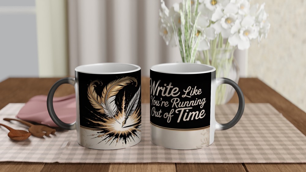 Write Like You're Running Out of Time - Writer Quill Mug — view 3