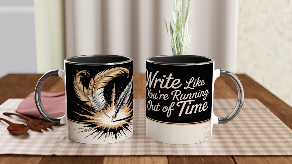 Write Like You're Running Out of Time - Writer Quill Mug — view 9