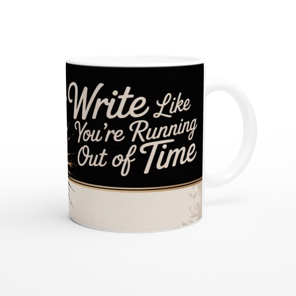 Write Like You're Running Out of Time - Writer Quill Mug — view 12