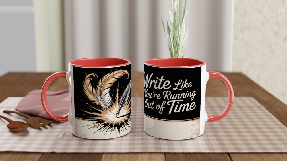 Write Like You're Running Out of Time - Writer Quill Mug — view 7
