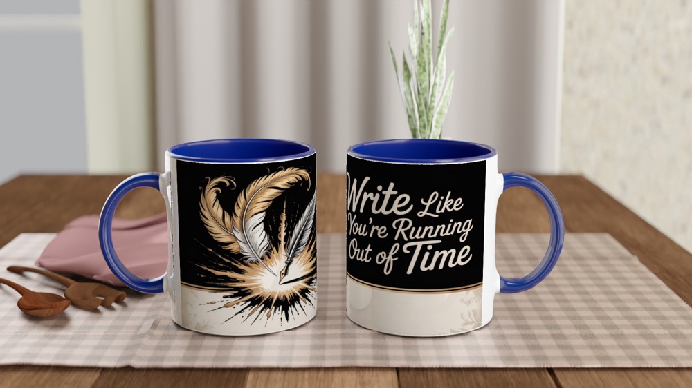 Write Like You're Running Out of Time - Writer Quill Mug — view 4