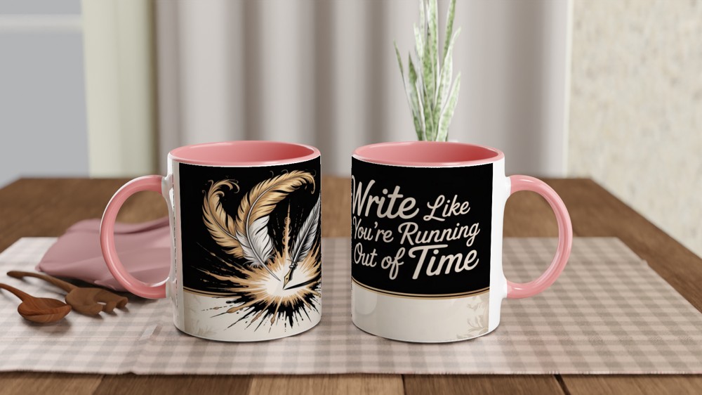 Write Like You're Running Out of Time - Writer Quill Mug — view 6
