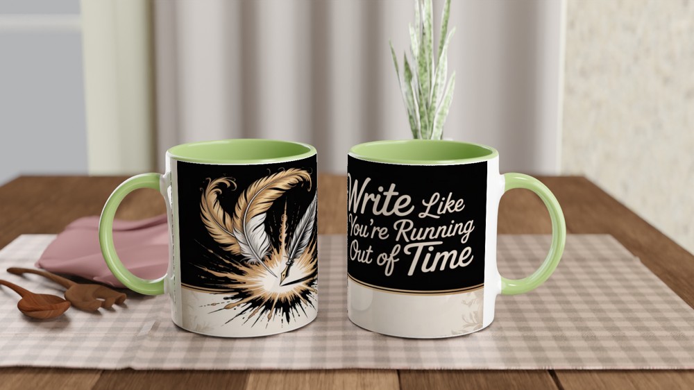 Write Like You're Running Out of Time - Writer Quill Mug — view 5