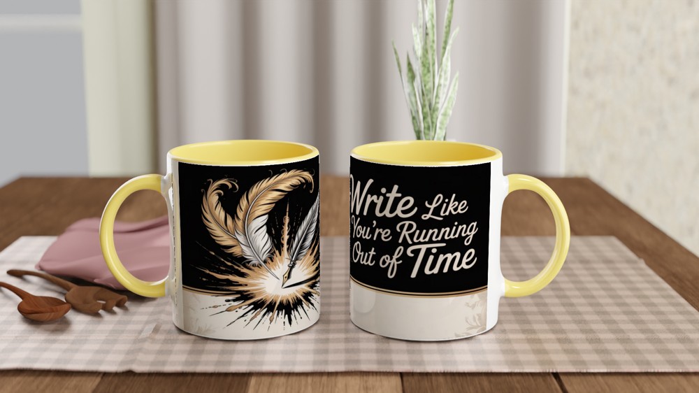Write Like You're Running Out of Time - Writer Quill Mug — view 8