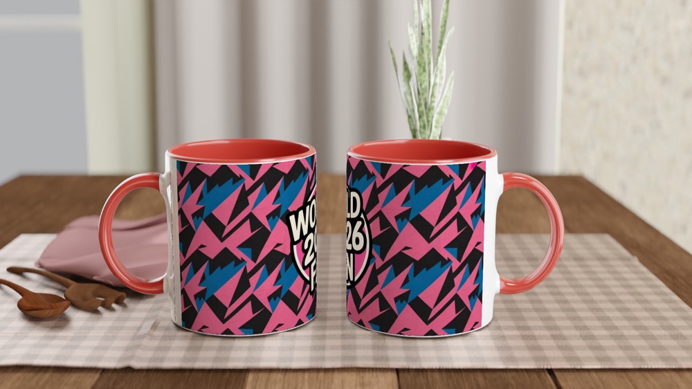 World 2026 Fan Retro Geometric Mug — view 7