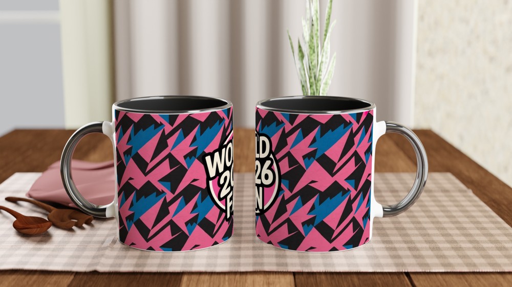 World 2026 Fan Retro Geometric Mug — view 9