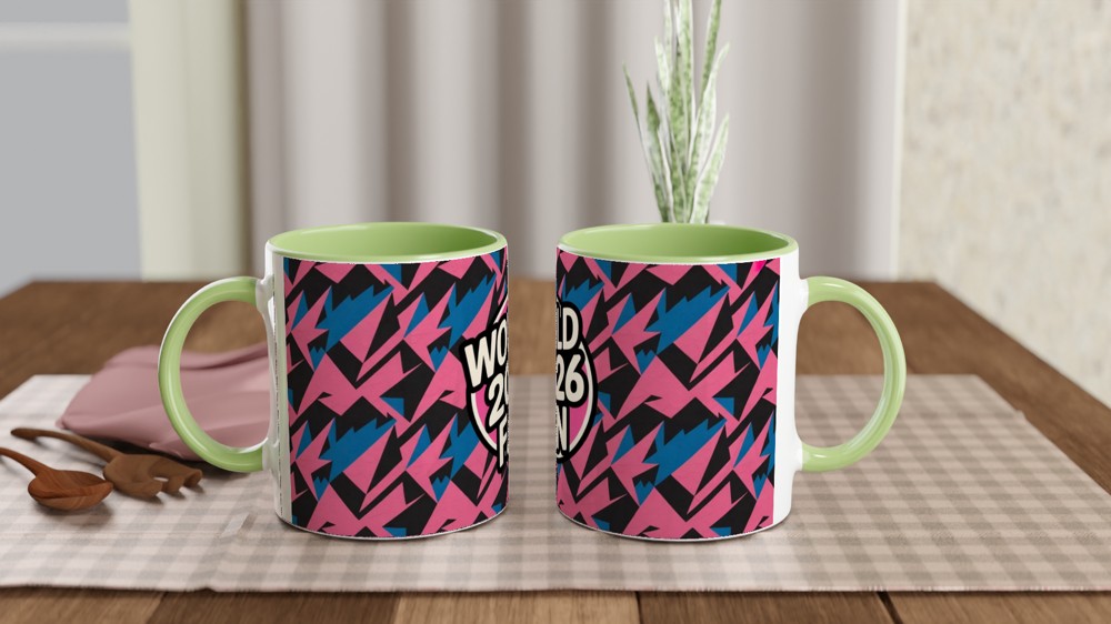 World 2026 Fan Retro Geometric Mug — view 5